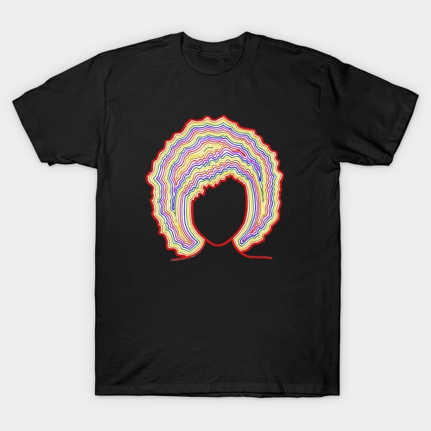 Girl with Rainbow Afro T-Shirt by calenbundalas